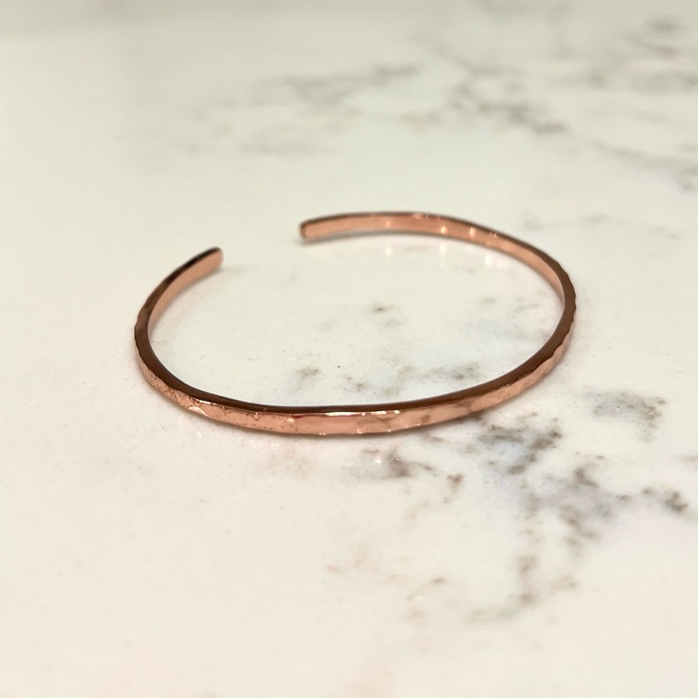 Gorjana Rose Gold Hammered Adjustable Bracelet